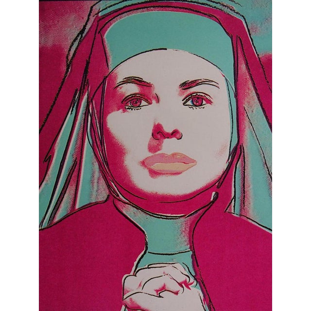 Andy Warhol (after) The Nun, Ingrid Bergman 1987 Full color Serigraphy bears a stamp on the back Art 18 Basel 1987 -ART...