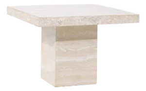 Ello Style Mid Century Travertine Side Table