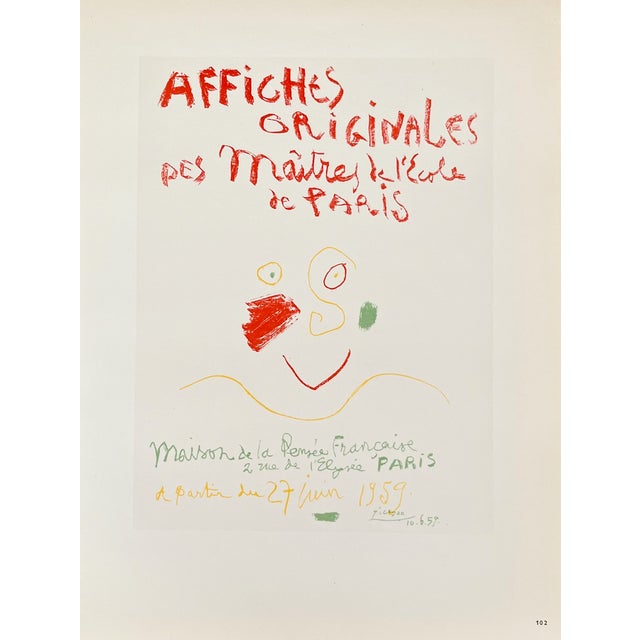 Title: Affiches Originales Artist: Pablo Picasso Country: Spain Medium: Lithograph – 102 Paper size: 12.50 X 9.50 inches...