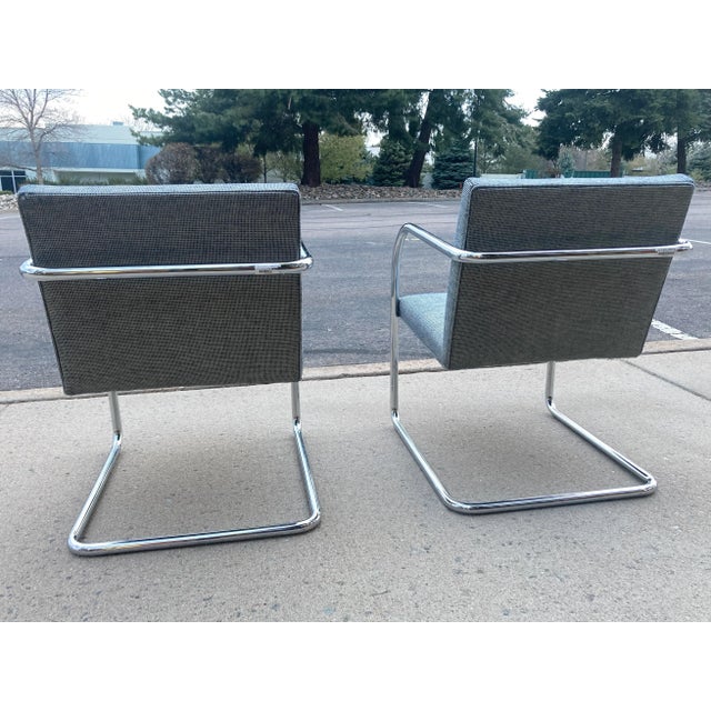 Late 20th Century Thonet Tubular Chrome Brno Chairs by Mies Van Der Rohe For Sale - Image 11 of 13