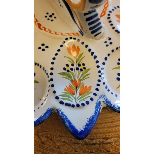 Late 20th Century Henri Quimper Oyster Serving Platter For Sale - Image 4 of 8