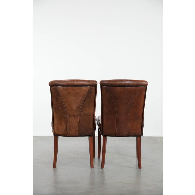 Dining Chairs in Sheepskin Leather, Set of 2 For Sale - Image 3 of 13