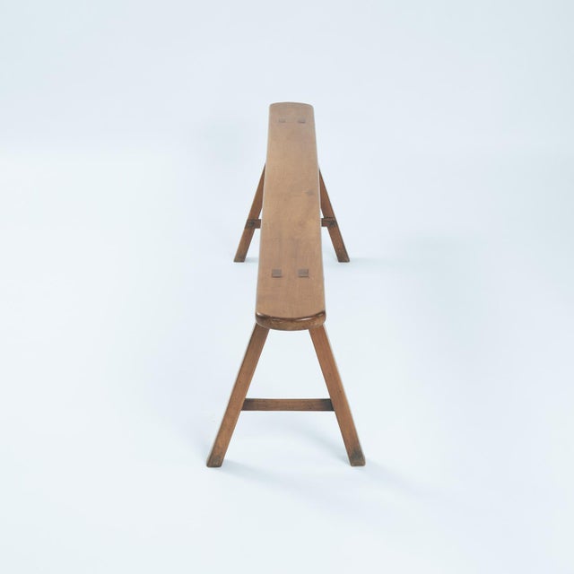 Art Deco French Bench in Oak, 1930s For Sale - Image 4 of 17