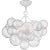 Talia Small Semi-Flush Mount in Plaster White and Clear Swirled Glass Designer: Julie Neill Canopy: 6" Round Mounting:...