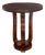 French Art Deco Walnut Circular Tripod Occasional Table For Sale