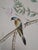 Handpainted Silk Wallpaper, Chinoiserie Birds and Bamboo, Chinoiserie Handmade Wallpaper Mural - Set of 4 For Sale - Image 11 of 12