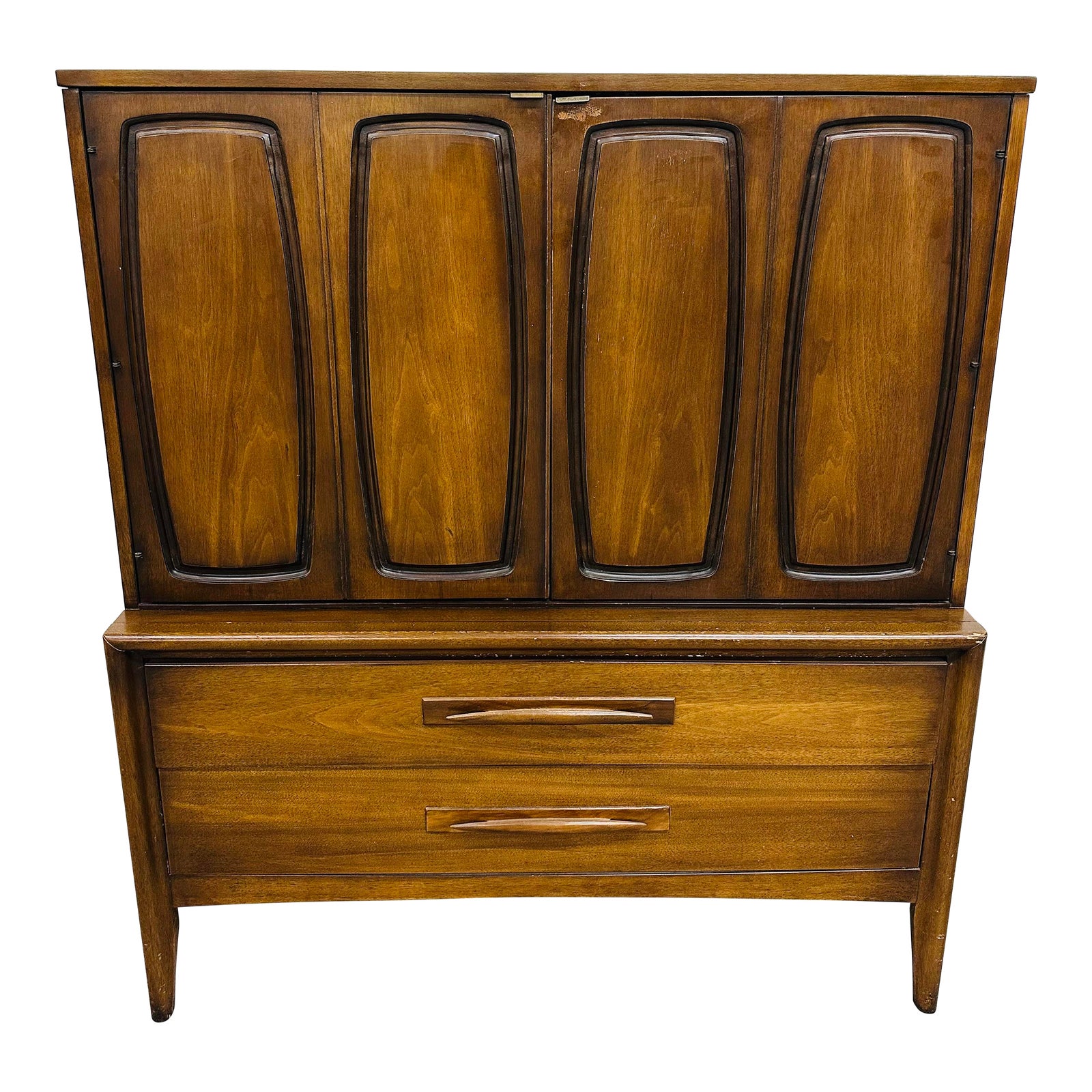 MidCentury Modern Broyhill Emphasis Walnut Gentleman’s Chest Chairish