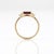 Metal Minimalist Baguette Cut Garnet Three-Stone Ring – Wedding Engagement Ring Us 7 For Sale - Image 7 of 7