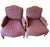 Elevate your living space with this striking pair of vintage French Provincial bergère armchairs. Crafted with timeless...