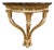 Italian 18th Century Parcel-Gilt Rococo Demilune Console With Hoof Feet For Sale