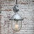 Vintage Industrial Silver Metal and Clear Glass Pendant Lights, 1950s For Sale - Image 6 of 7