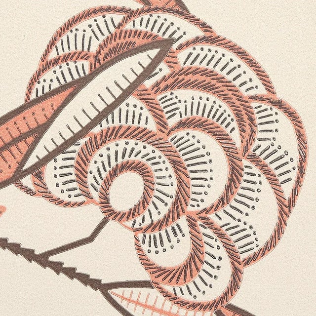 Modern Sample - Schumacher x Neisha Crosland Jacob's Tree Wallpaper in Old Rose For Sale - Image 3 of 5