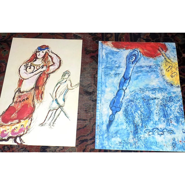 1970s Vintage Mid 20th Century Abstract Marc Chagall Lithographs - Set of 9 For Sale - Image 5 of 9