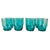 Vintage Turquoise Twisted Glasses from Luminarc Arcoroc, 1970s, Set of 8 For Sale - Image 4 of 9