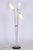 Czech Art Deco Floor Lamp in Chrome, Opal Glass and Lacquered Wood, 1930s For Sale - Image 3 of 15