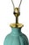 1970s 1970s Blue-Green Ginger Jar Table Lamps With Brass Accents - a Pair For Sale - Image 5 of 7