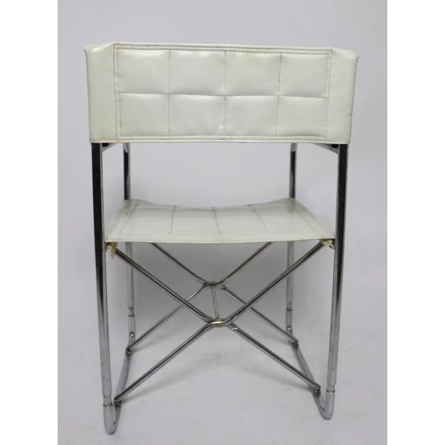 Folding Chrome Frame Directors Chair For Sale - Image 10 of 13