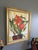 Mid-Century Modern 'Vivid Blossoms' Vintage Expressive Floral Still Life Oil Painting, Framed For Sale - Image 4 of 11