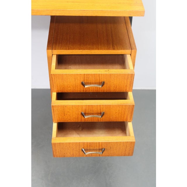 Italian Teak Shelf with Desk, 1970s For Sale - Image 13 of 18