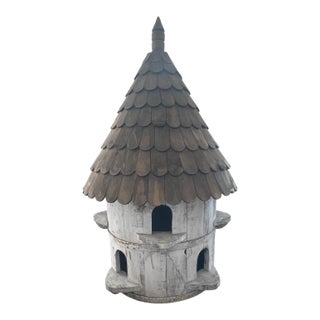 Vintage-Style Rustic Shingle-Roof Dovecote Birdhouse For Sale