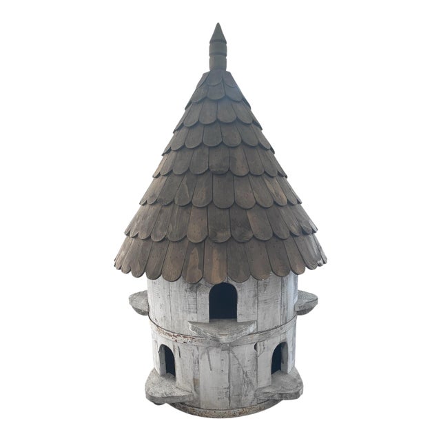 Vintage-Style Rustic Shingle-Roof Dovecote Birdhouse For Sale