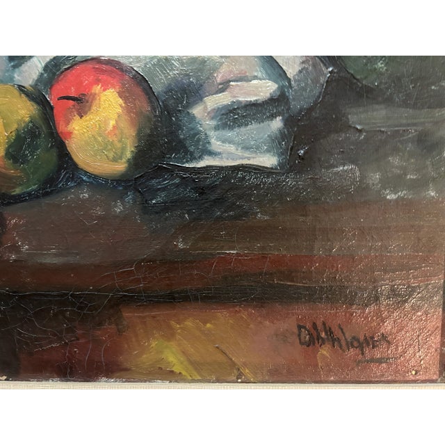 Paint "Still Life With Apples" by Karl Dillinger(German,1882-1941) C.1915 For Sale - Image 7 of 10