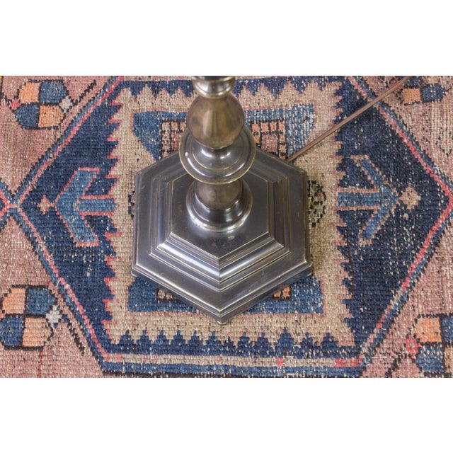 French 1940s Brass and Bronze Floor Lamp For Sale - Image 9 of 16