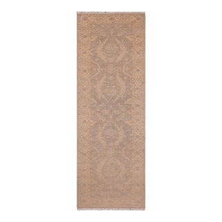 Ziegler Grey/Beige Wool Runner Rug- 2'7'' X 9'4'' For Sale