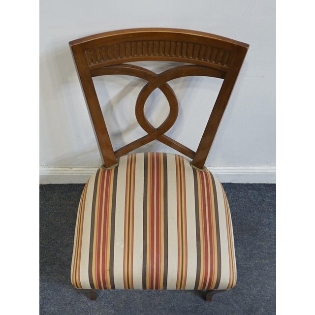 Brown High End Vintage Solid Cherry Italian Neoclassical Revival Dining Side Chair For Sale - Image 8 of 9
