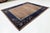 Antique Chinese Art Deco Rug Navy & Taupe Floral Wool 8x10 For Sale - Image 9 of 10