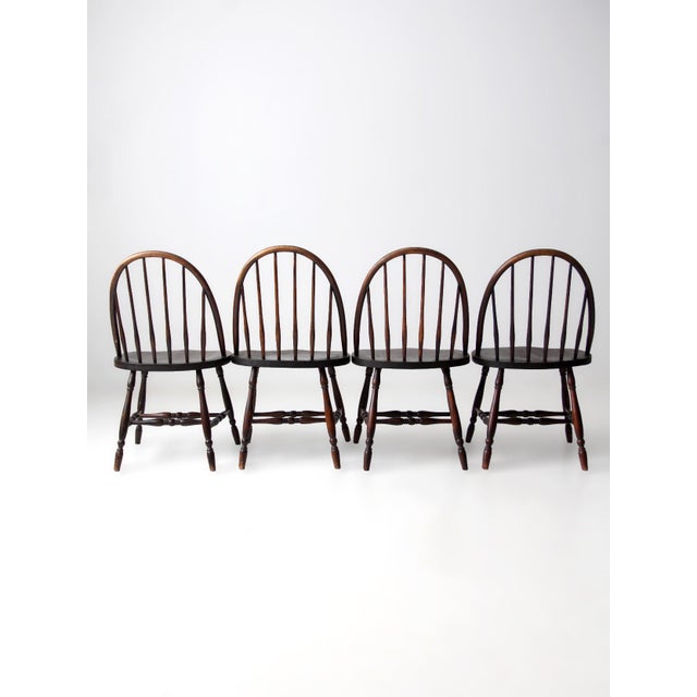 Antique Windsor Dining Chairs Set of 4 For Sale - Image 11 of 14