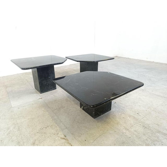 Stone Vintage Marble Nesting Tables, 1970s, Set of 3 For Sale - Image 7 of 12