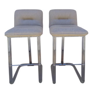 Leon Frost Lucite Swivel Barstools C. 1970s -- A Pair For Sale