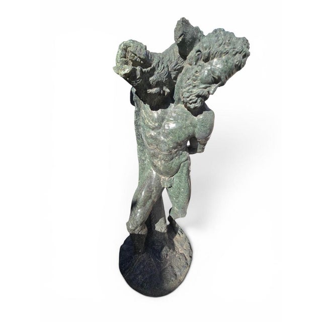 Sculpture of Hercules, 19th Century, Serpentine For Sale - Image 6 of 12