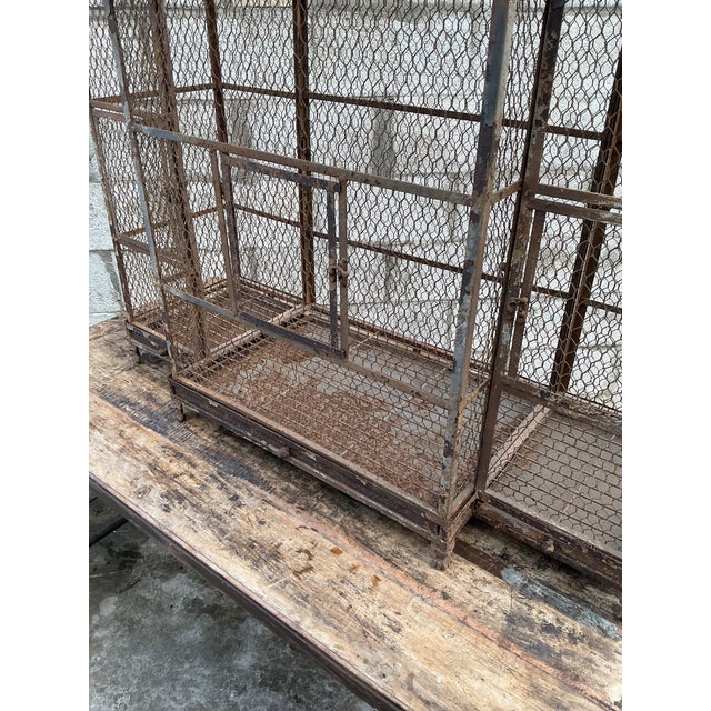Vintage Monumental Architectural Wire Birdhouse For Sale - Image 10 of 12