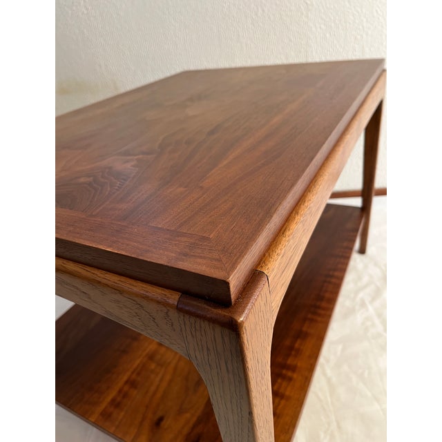 Brown 1960s Lane Rhythm Walnut Side End Table Mid Century Danish Modern For Sale - Image 8 of 11