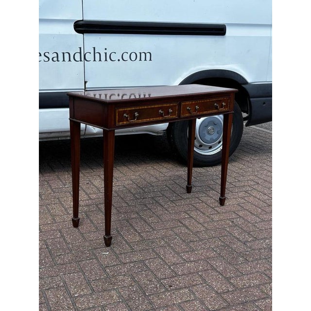 Console Table in Mahogany with Two Drawers For Sale - Image 8 of 10