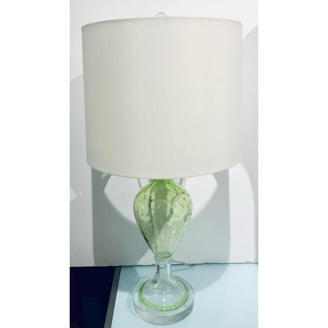 2020s Currey & Co. Modern Textured Green Glass Tessa Table Lamp For Sale - Image 5 of 5