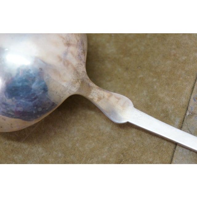 Silver Antique Vienna Austria Josef Zemen 800 Silver Soup Serving Spoon Ladle 176g 12" For Sale - Image 8 of 13