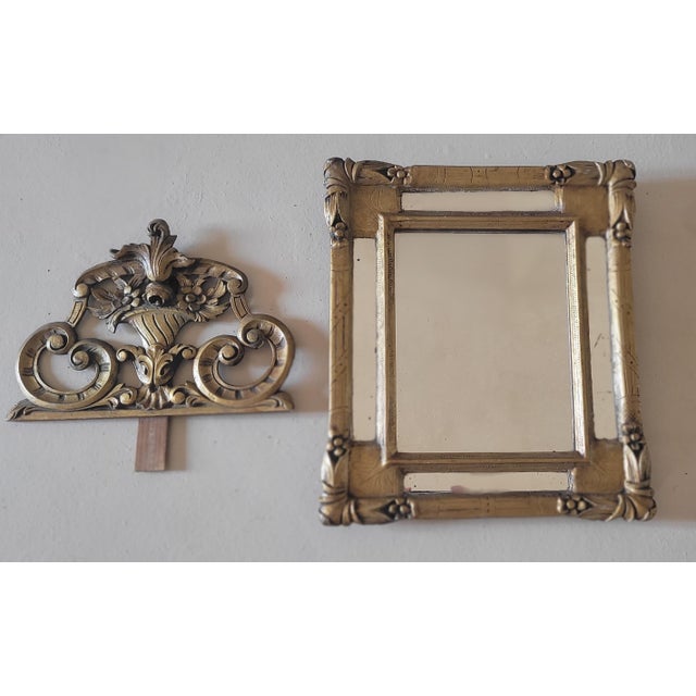 Antique French Hand-Carved Gilded Mirror, Late 19th Century For Sale - Image 5 of 9