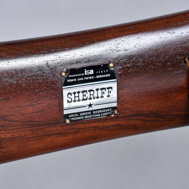 Mid-Century Modern Brazilian Rosewood & Leather Sling Chair and Ottoman by Sergio Rodrigues for Isa For Sale - Image 3 of 18