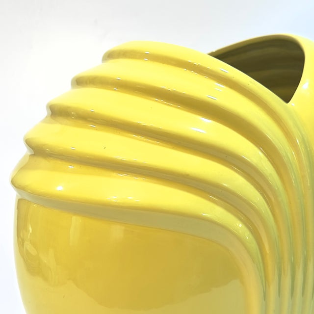 Rare Artichoke Vase in Citrus Yellow Attributed to Royal Haeger, Circa 1980s For Sale - Image 9 of 12