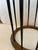 Round Midcentury Modern End Table With Glass Top and Ebonized Wood Spindles For Sale In Philadelphia - Image 6 of 8