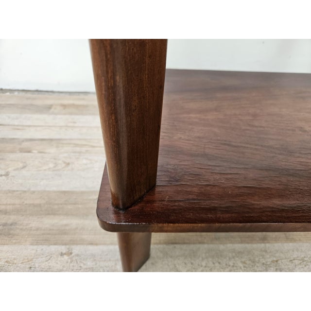 Brown Art Deco Style Walnut Coffee Table, 1950s For Sale - Image 8 of 15