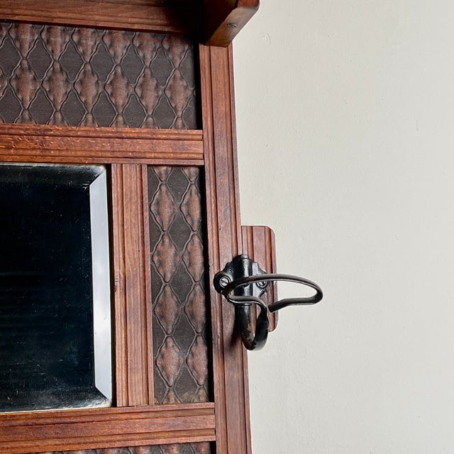 Vintage French Mirrored Coat Rack, 1920s For Sale - Image 6 of 8