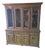 1970s Ethan Allen Jacobean Charter Oak Breakfront China Cabinet Hutch Display For Sale