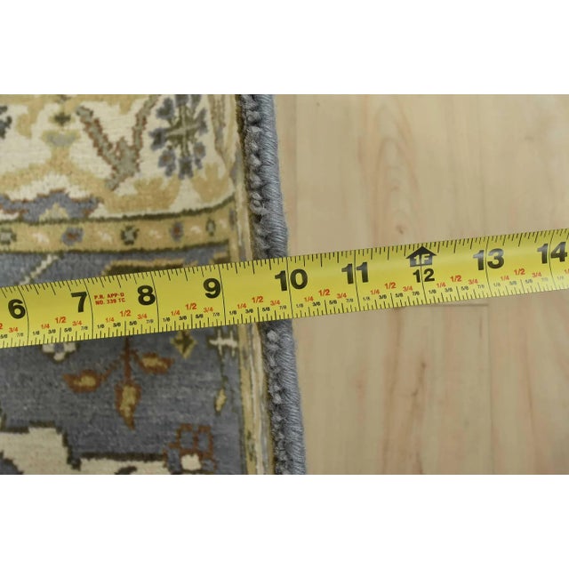 Oushak Rug 3’11” X 5’11” Gray Wool Tribal Hand-Knotted Oriental Carpet For Sale - Image 10 of 12