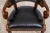 1980s Maitland Smith Set of 4 Empire Style Barrel Back Leather Club Chairs For Sale - Image 11 of 18