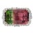 6.6cts Bi-Color Tourmaline Ring With Natural Diamonds Accents: Solid 14k Gold, Size 6.75 For Sale