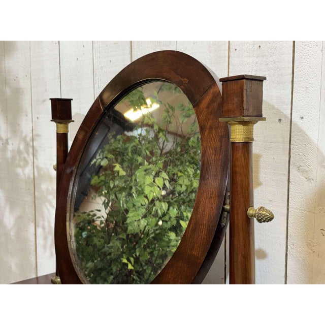 Antique Empire Style Dressing Table in Mahogany with Marble Top, 1800s For Sale - Image 15 of 18